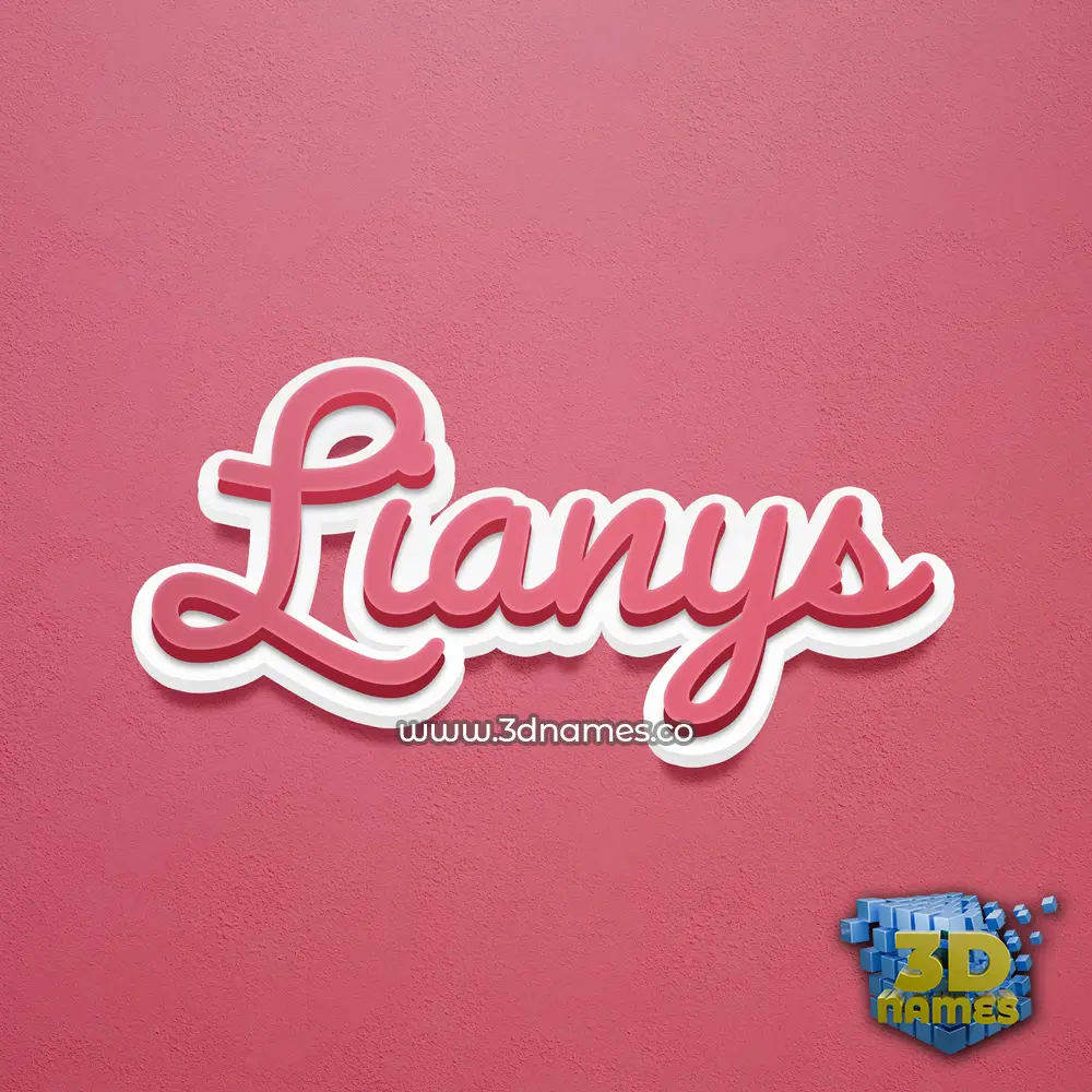 lianys in Red Scribble style - 3D name wallpaper
