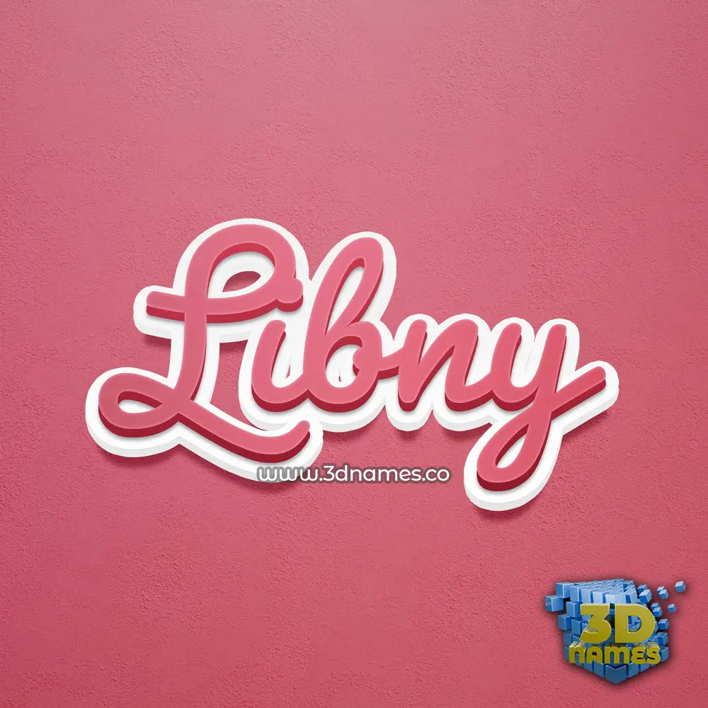 libny in Red Scribble style - 3D name wallpaper