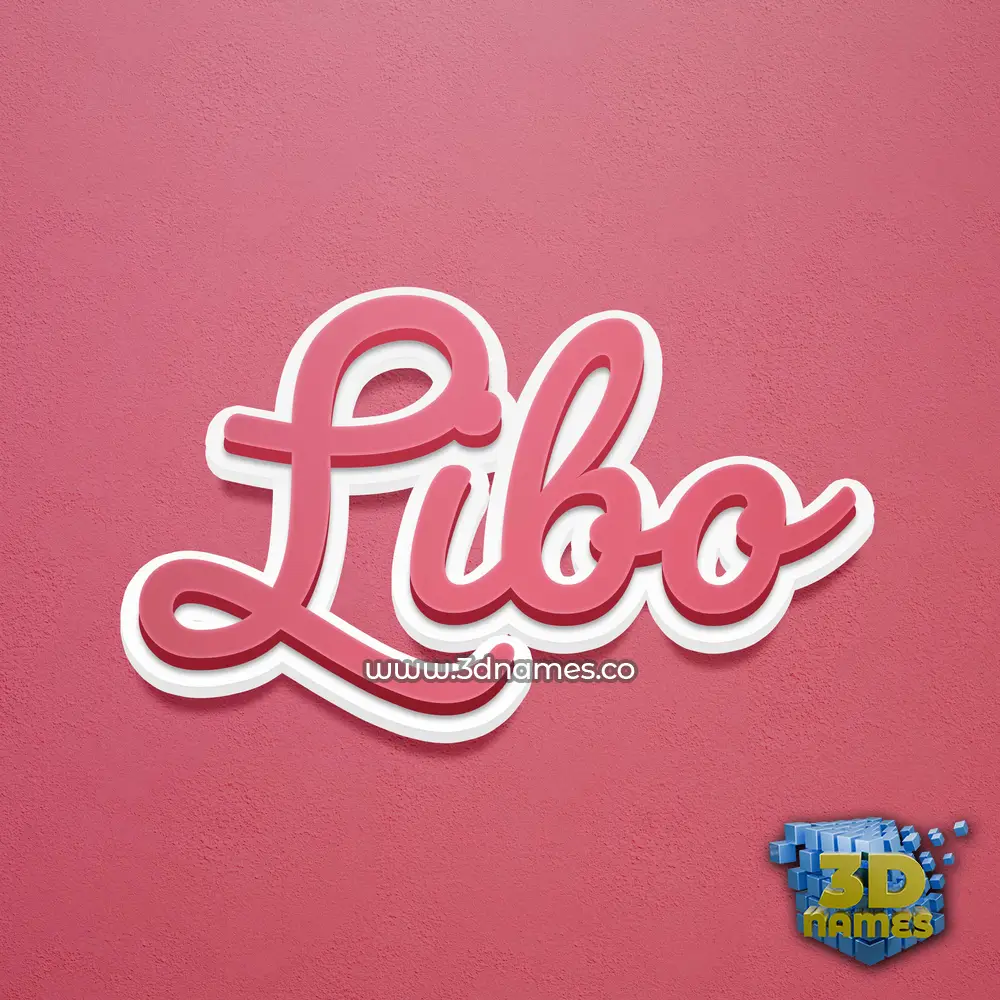 libo in Red Scribble style - 3D name wallpaper