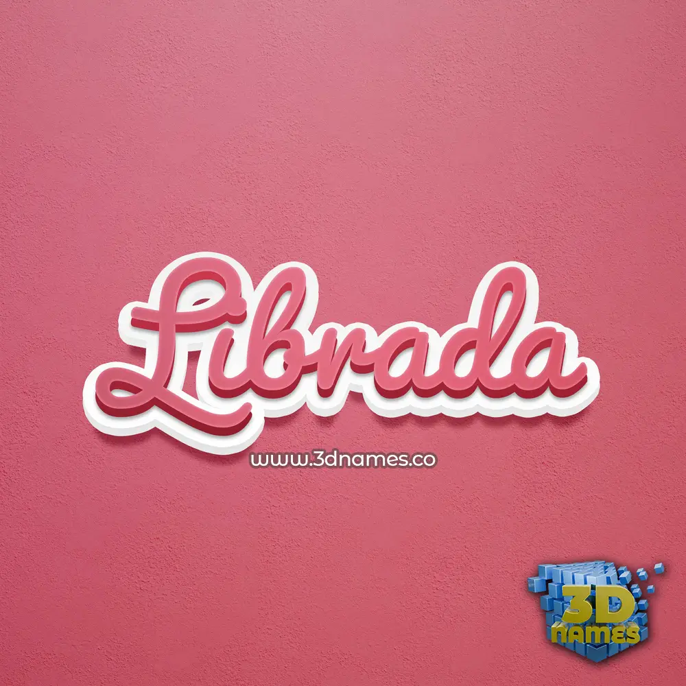 librada in Red Scribble style - 3D name wallpaper