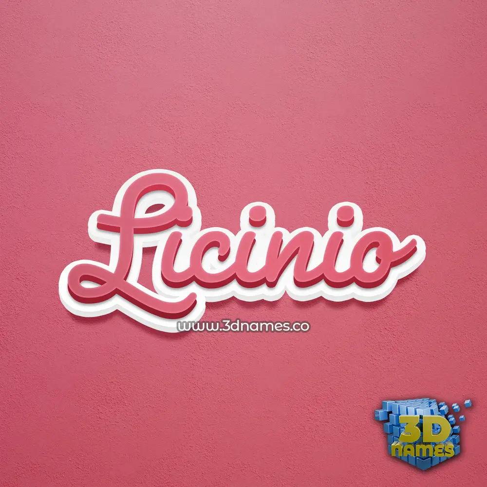 licinio in Red Scribble style - 3D name wallpaper