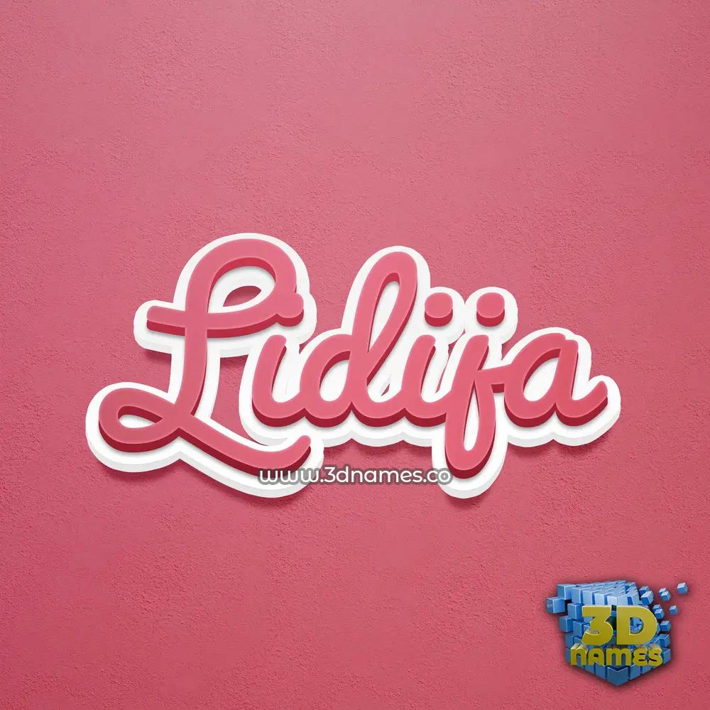 lidija in Red Scribble style - 3D name wallpaper