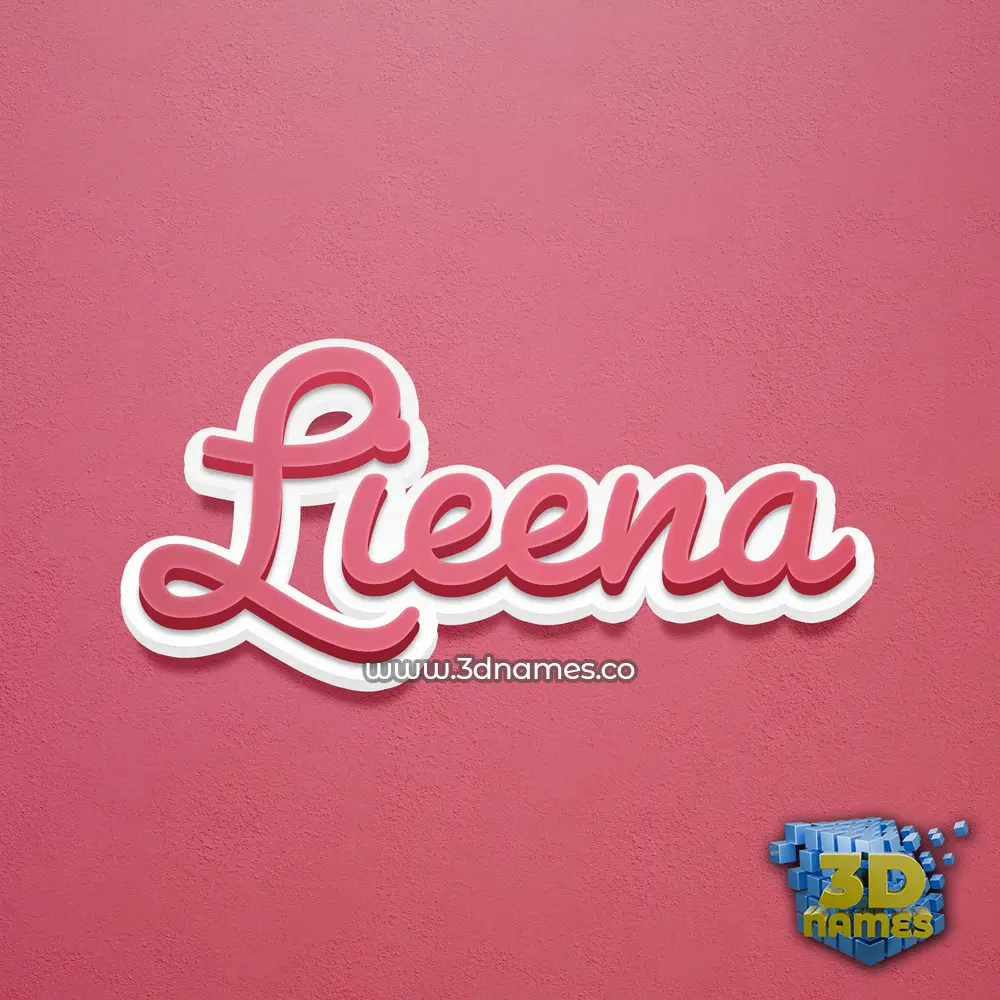 lieena in Red Scribble style - 3D name wallpaper