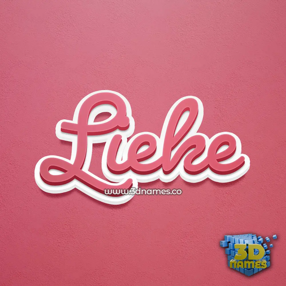 lieke in Red Scribble style - 3D name wallpaper