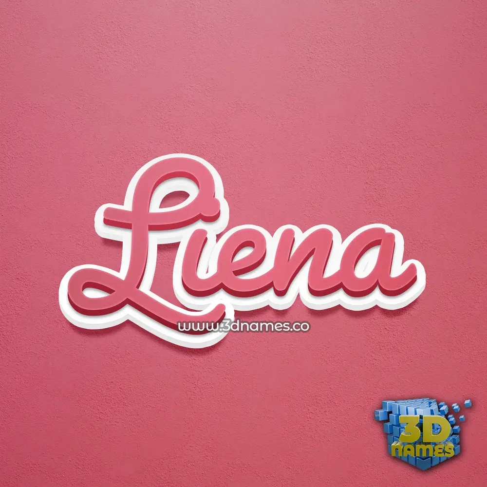 liena in Red Scribble style - 3D name wallpaper