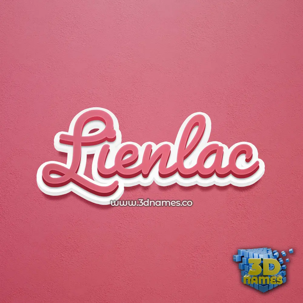 lienlac in Red Scribble style - 3D name wallpaper
