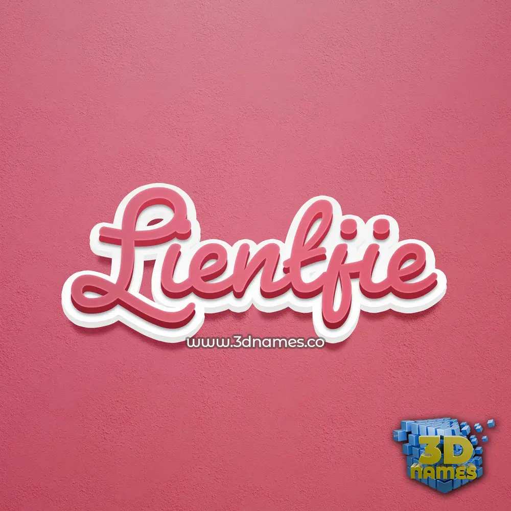 lientjie in Red Scribble style - 3D name wallpaper