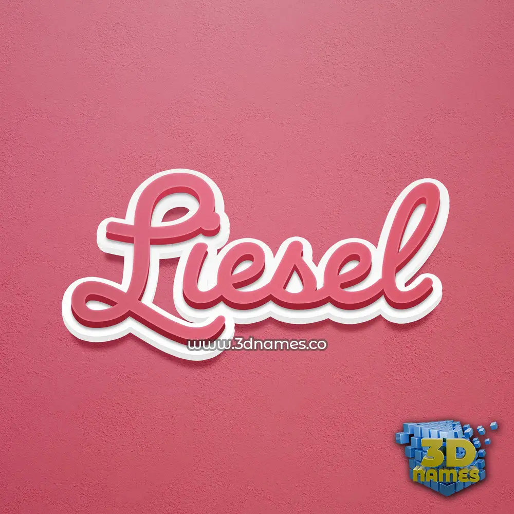liesel in Red Scribble style - 3D name wallpaper