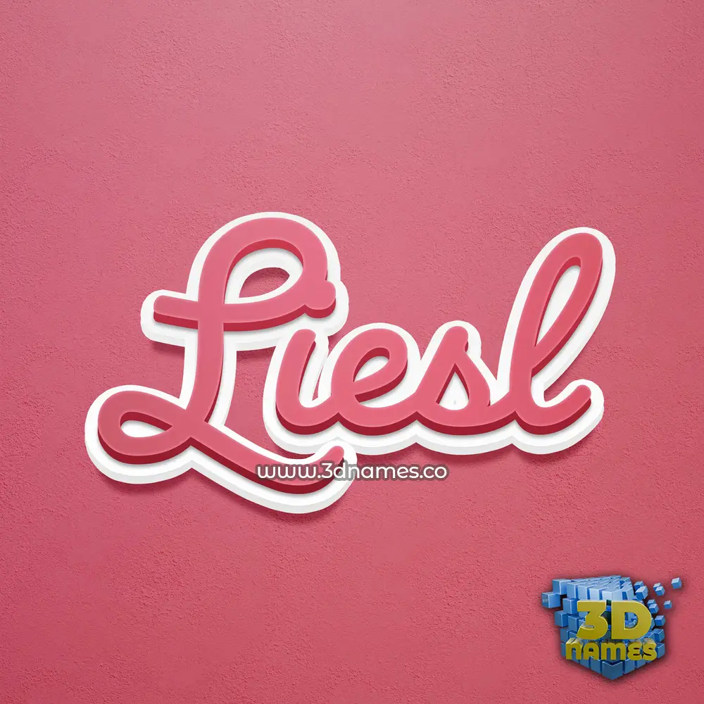 liesl in Red Scribble style - 3D name wallpaper