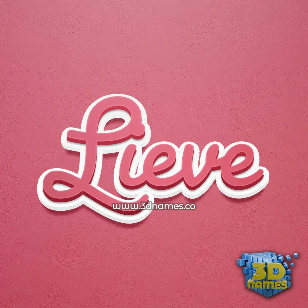 lieve in Red Scribble style - 3D name wallpaper