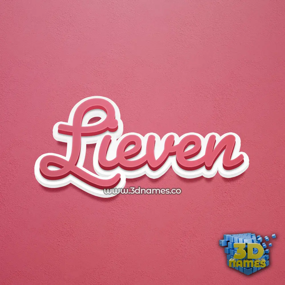 lieven in Red Scribble style - 3D name wallpaper