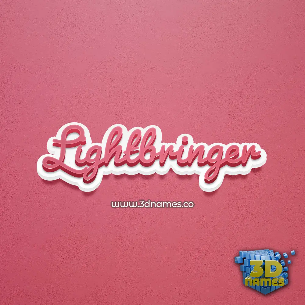 lightbringer in Red Scribble style - 3D name wallpaper