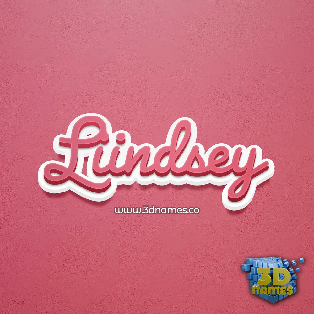 liindsey in Red Scribble style - 3D name wallpaper