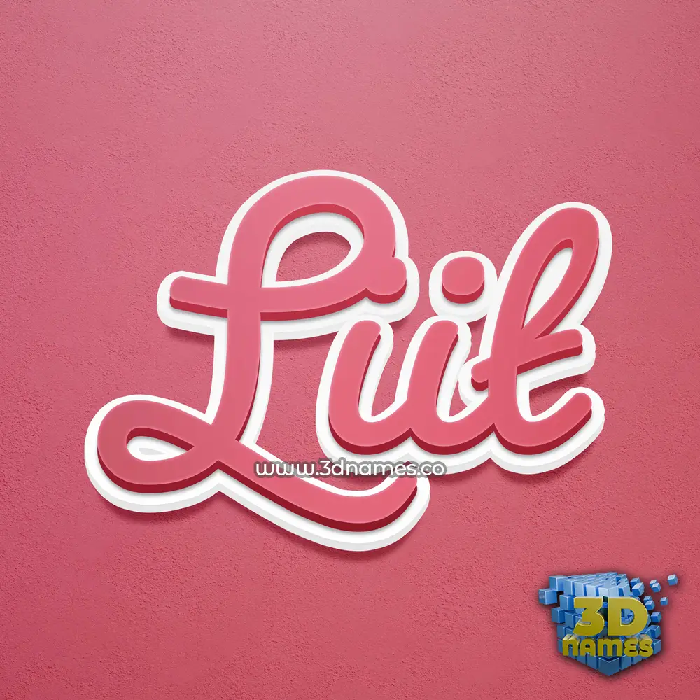liit in Red Scribble style - 3D name wallpaper