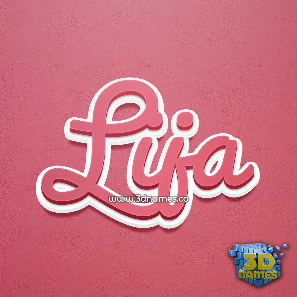 lija in Red Scribble style - 3D name wallpaper