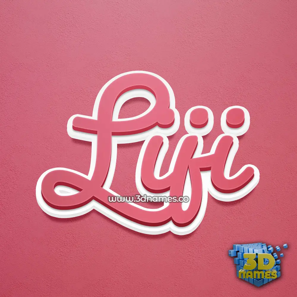 liji in Red Scribble style - 3D name wallpaper