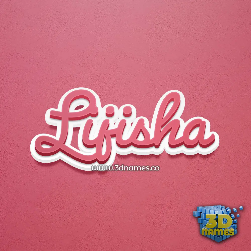lijisha in Red Scribble style - 3D name wallpaper