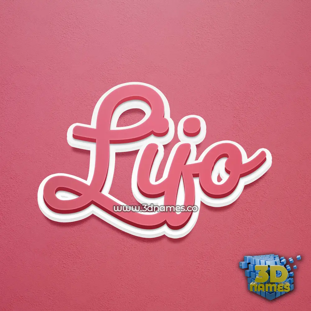 lijo in Red Scribble style - 3D name wallpaper