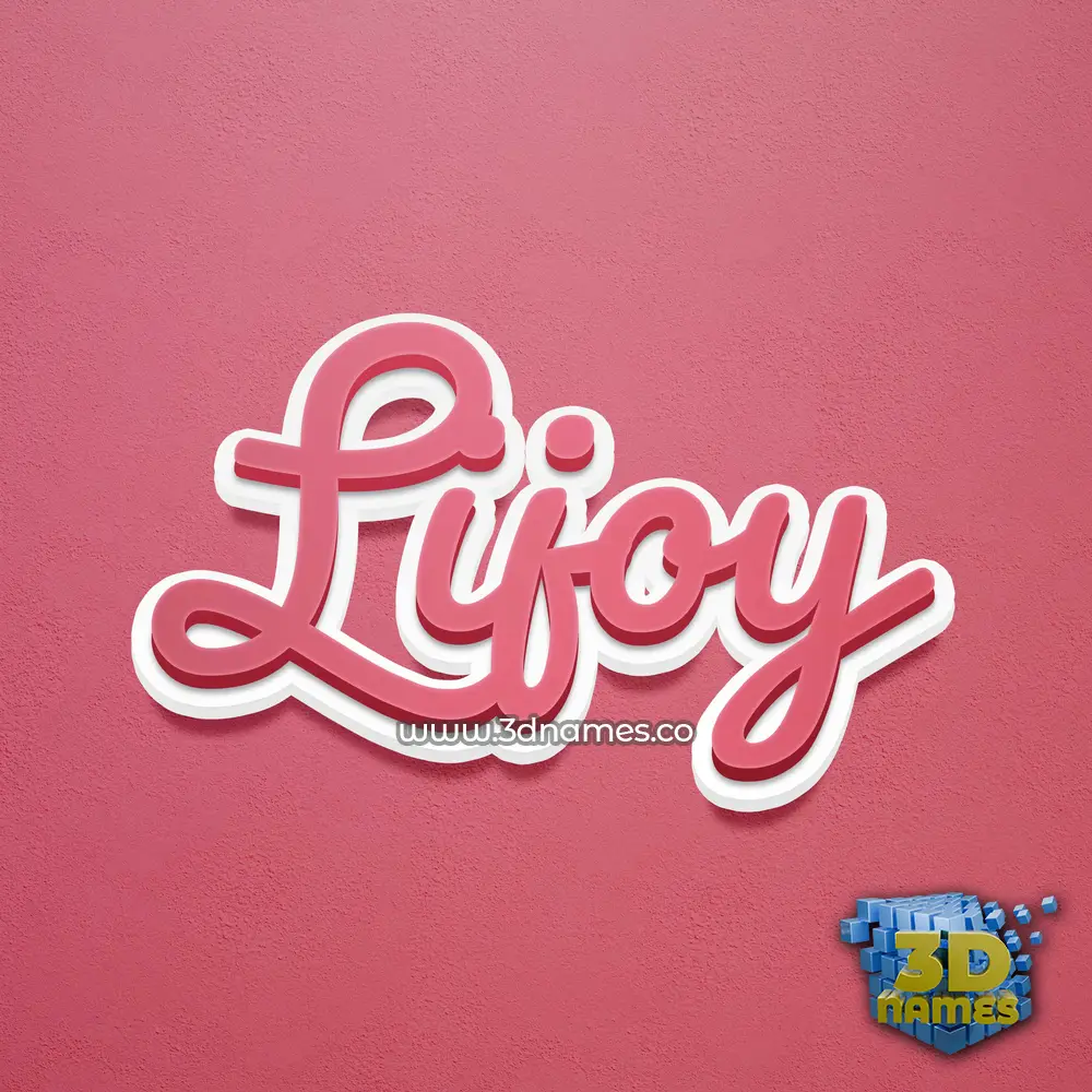 lijoy in Red Scribble style - 3D name wallpaper