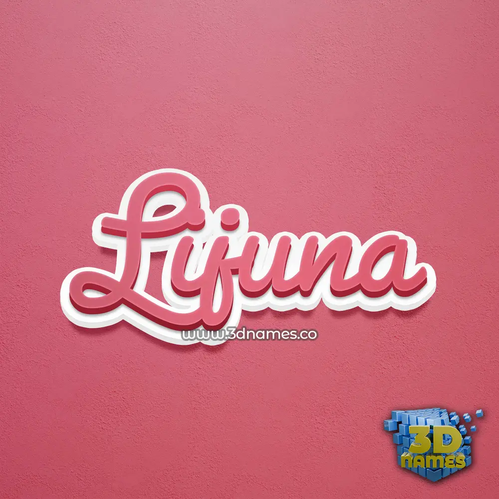 lijuna in Red Scribble style - 3D name wallpaper