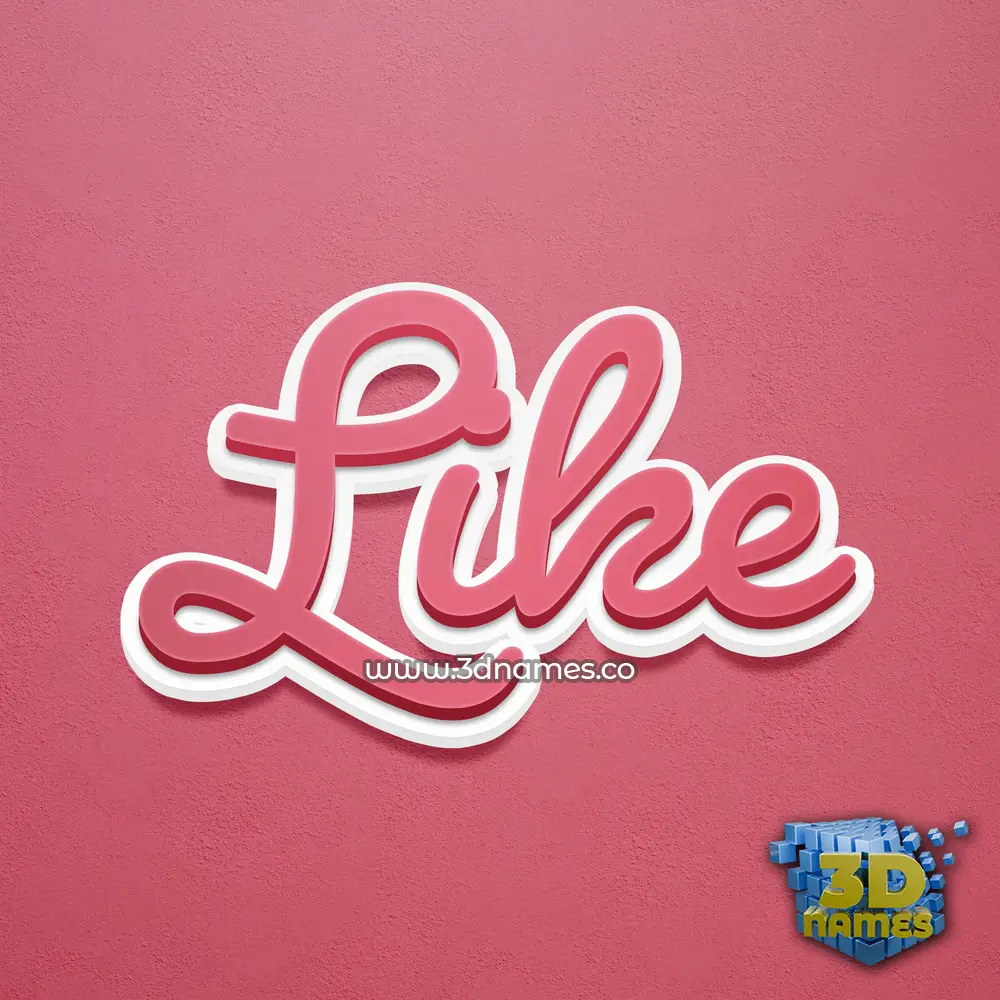 like in Red Scribble style - 3D name wallpaper