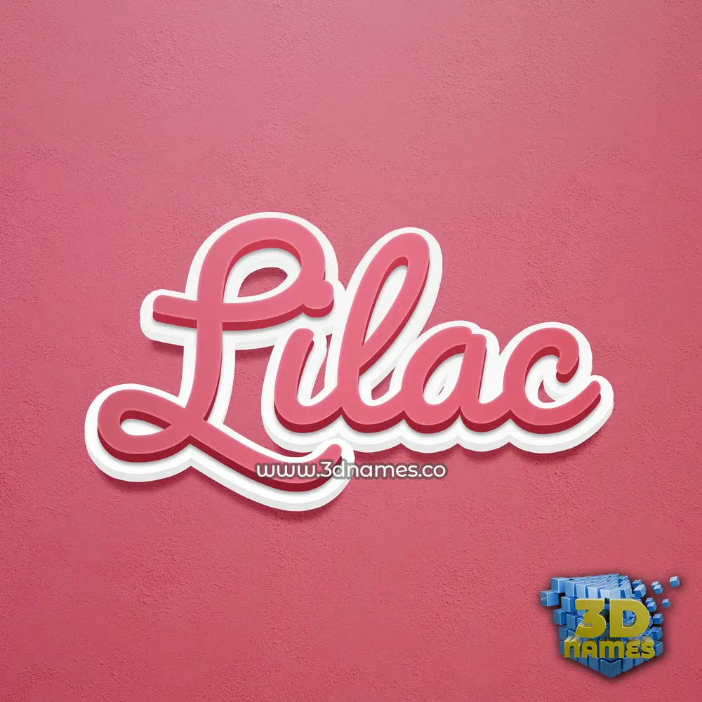 lilac in Red Scribble style - 3D name wallpaper