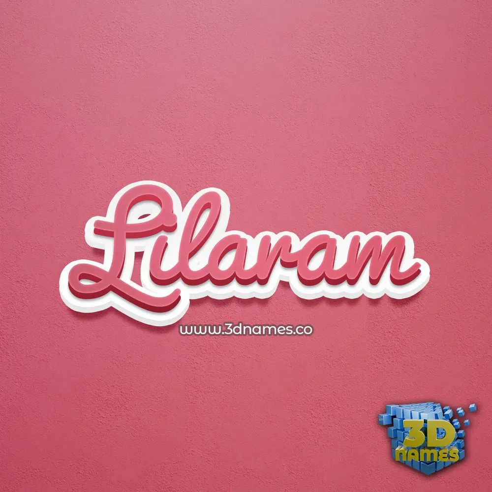 lilaram in Red Scribble style - 3D name wallpaper