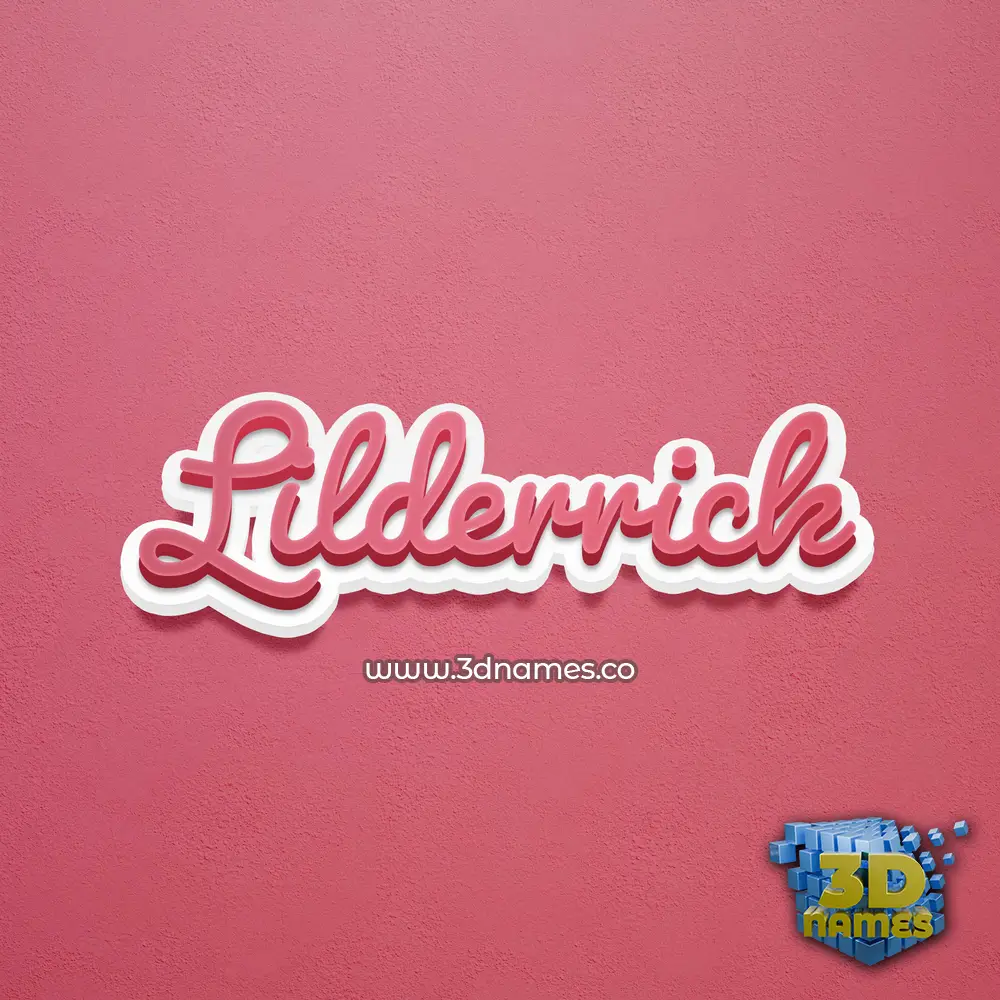 lilderrick in Red Scribble style - 3D name wallpaper