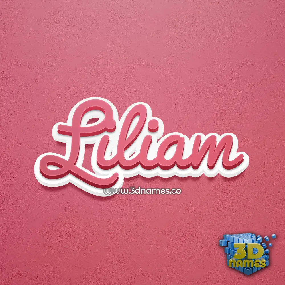liliam in Red Scribble style - 3D name wallpaper