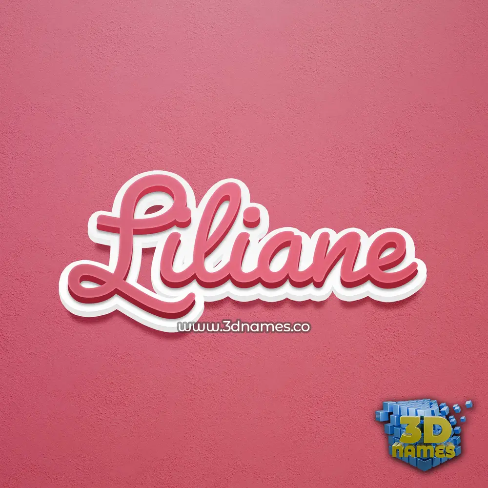 liliane in Red Scribble style - 3D name wallpaper