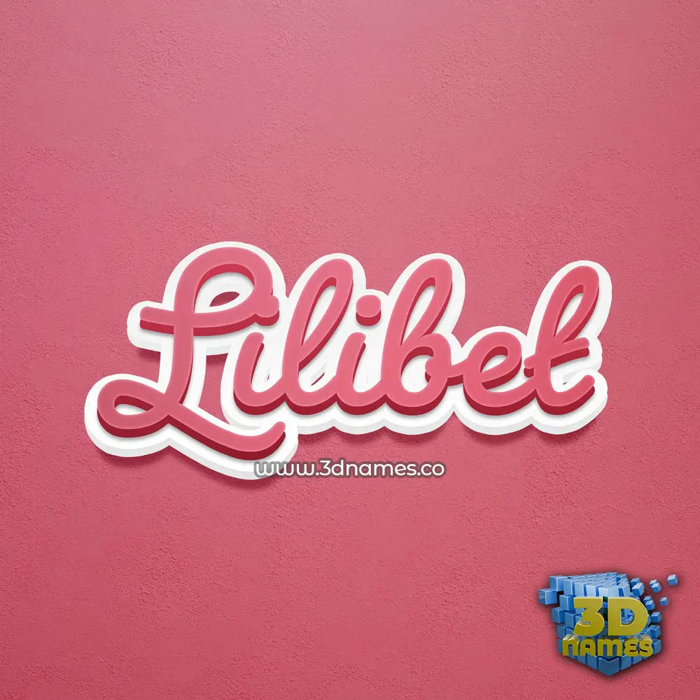 lilibet in Red Scribble style - 3D name wallpaper