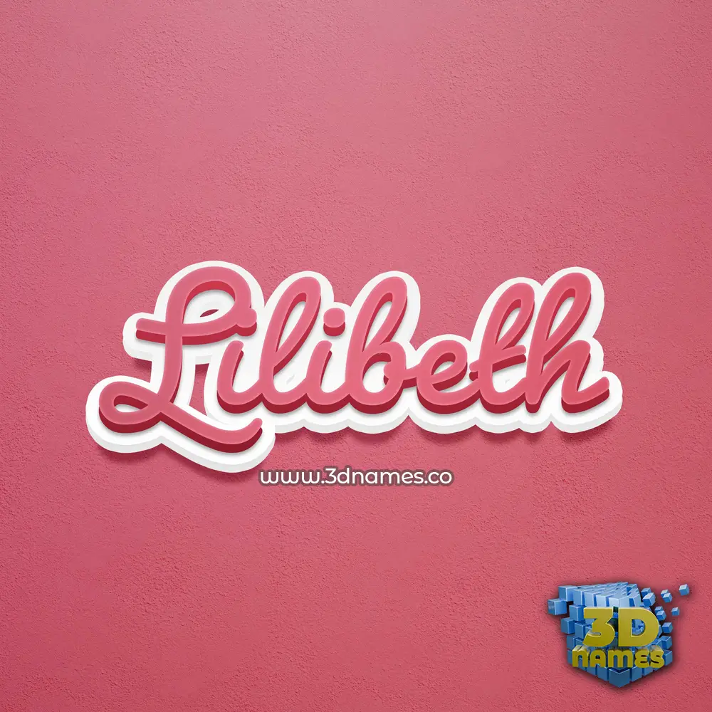 lilibeth in Red Scribble style - 3D name wallpaper