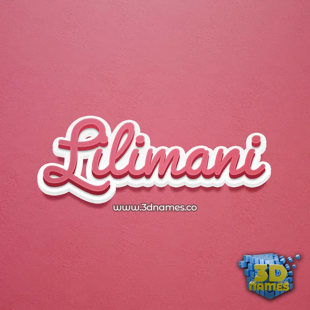 lilimani in Red Scribble style - 3D name wallpaper