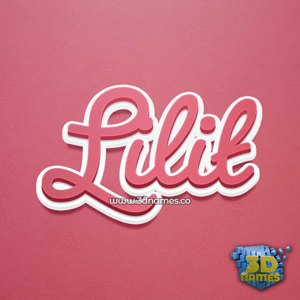 lilit in Red Scribble style - 3D name wallpaper