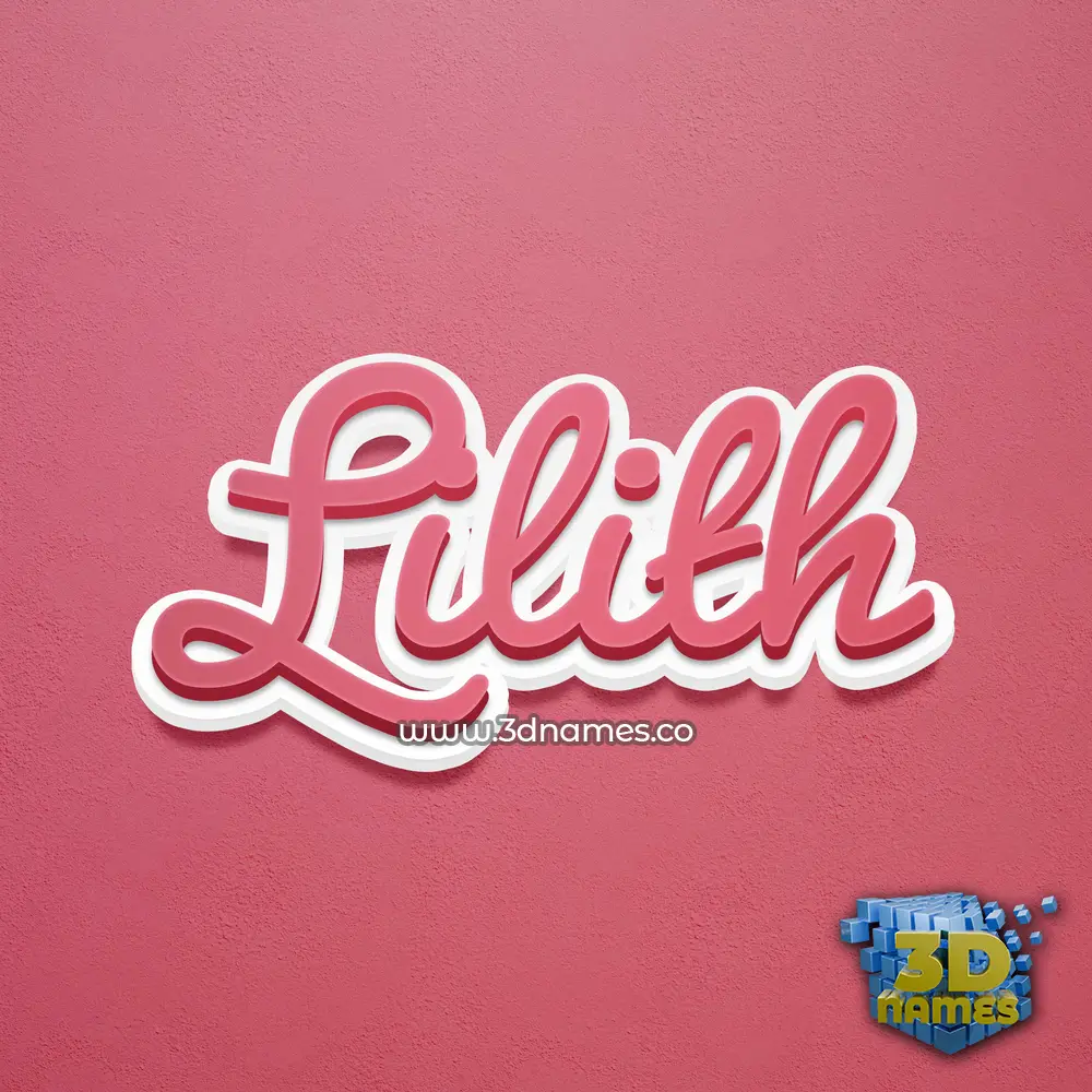 lilith in Red Scribble style - 3D name wallpaper