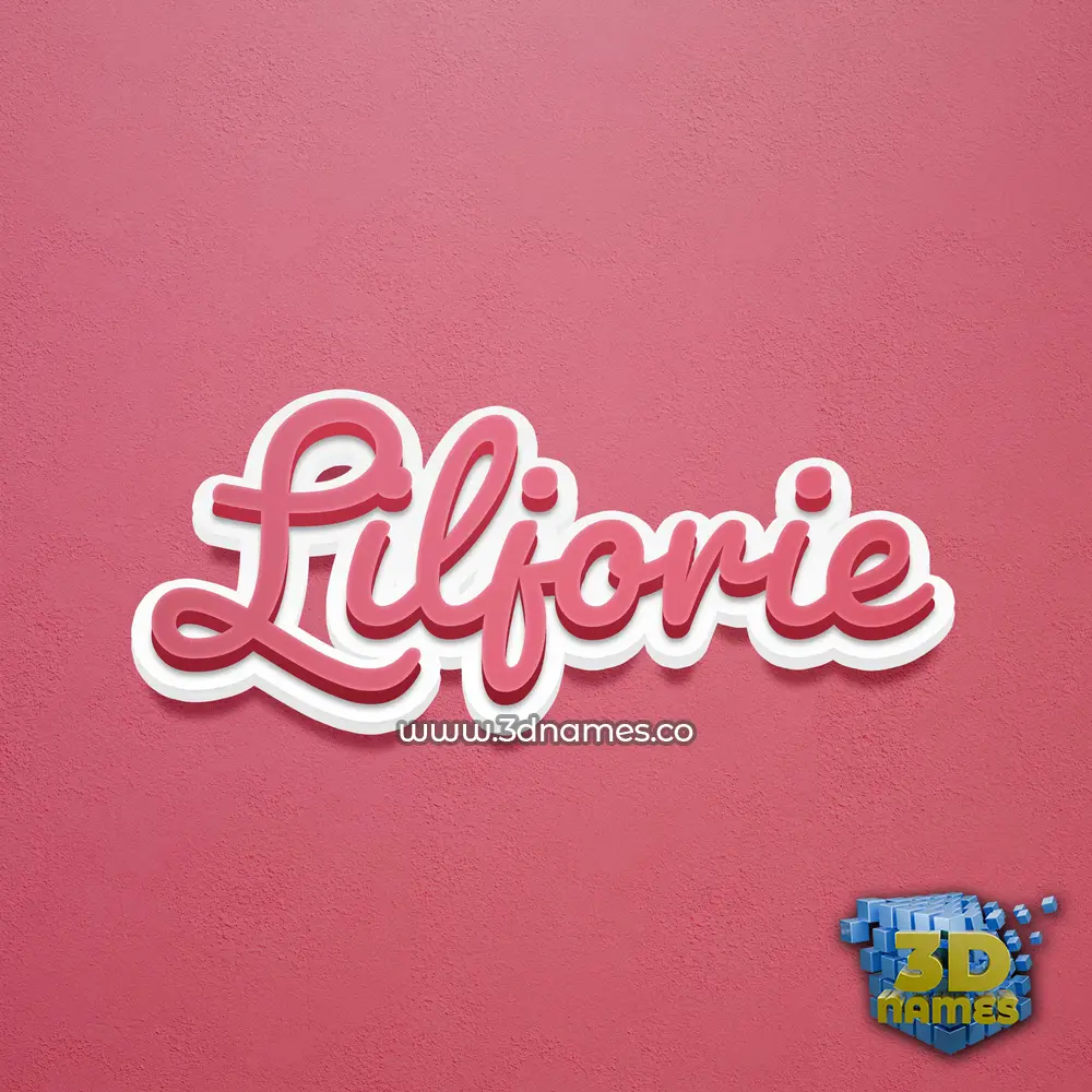 liljorie in Red Scribble style - 3D name wallpaper