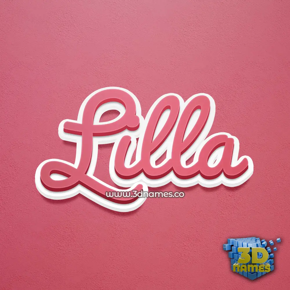 lilla in Red Scribble style - 3D name wallpaper