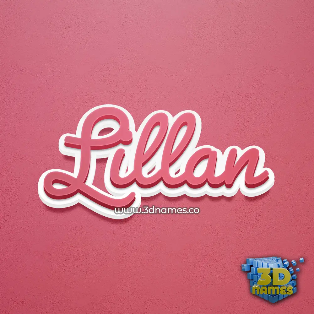 lillan in Red Scribble style - 3D name wallpaper