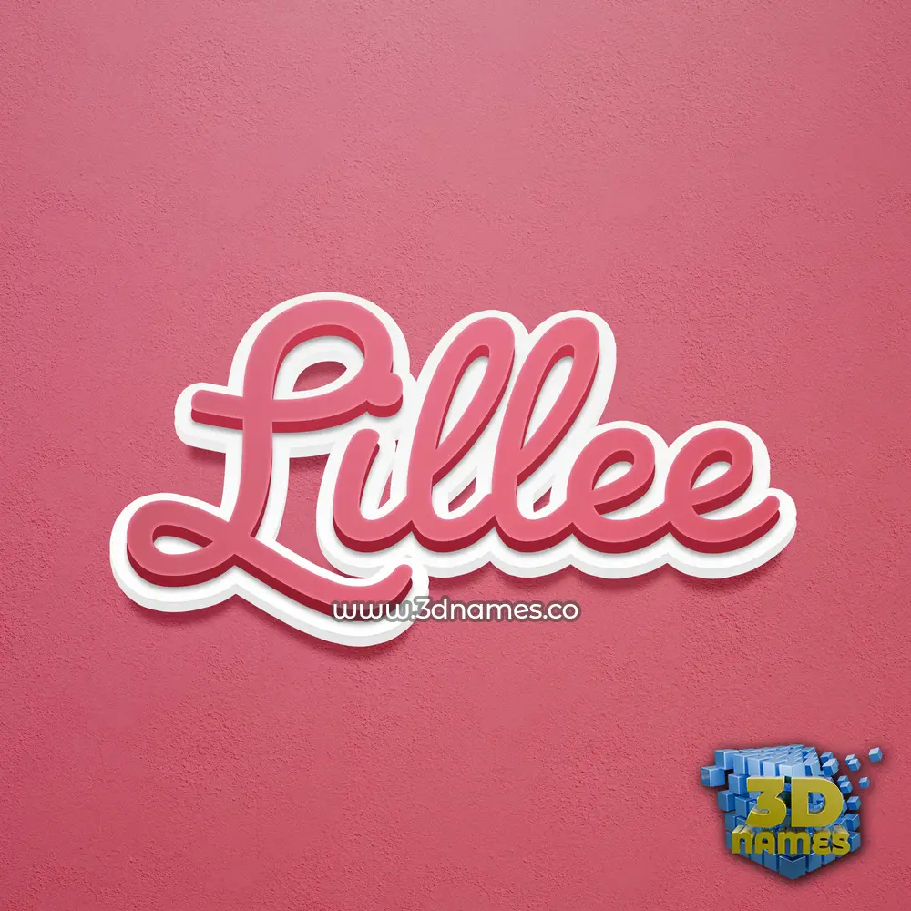 lillee in Red Scribble style - 3D name wallpaper