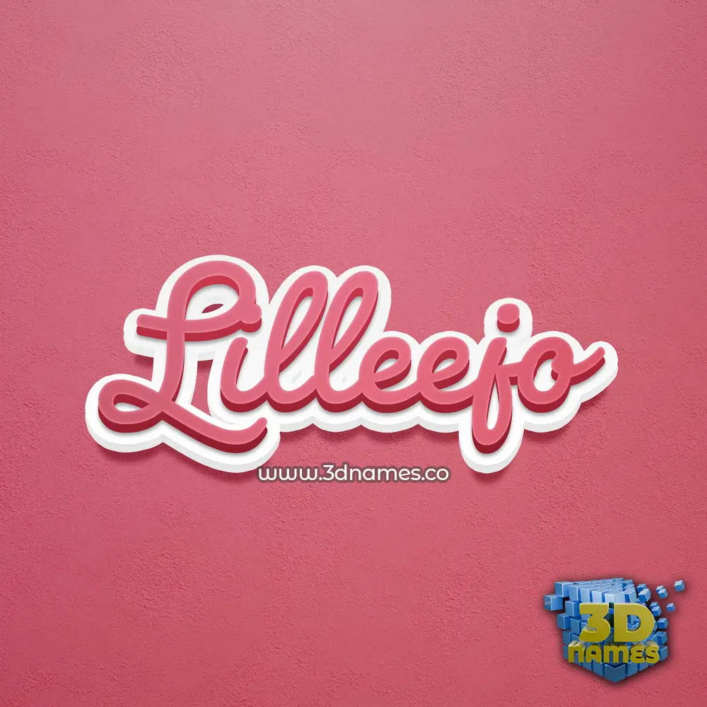 lilleejo in Red Scribble style - 3D name wallpaper