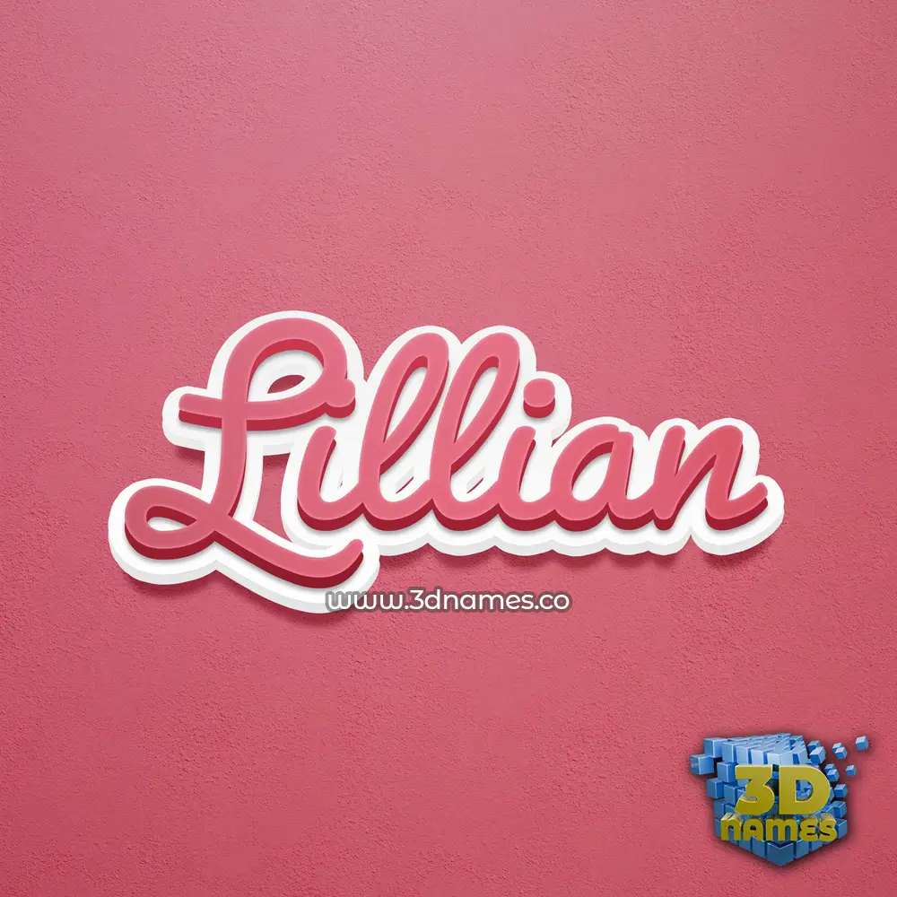 lillian in Red Scribble style - 3D name wallpaper