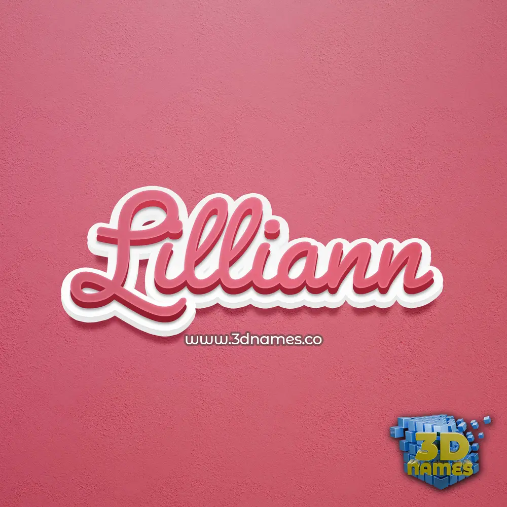 lilliann in Red Scribble style - 3D name wallpaper