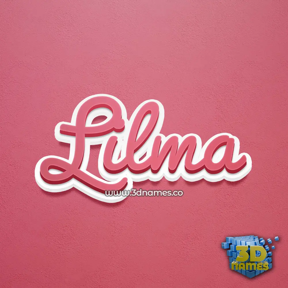 lilma in Red Scribble style - 3D name wallpaper