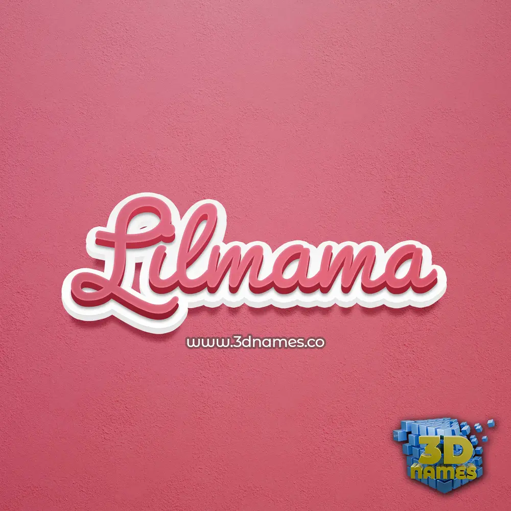 lilmama in Red Scribble style - 3D name wallpaper