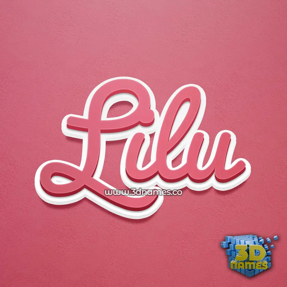 lilu in Red Scribble style - 3D name wallpaper