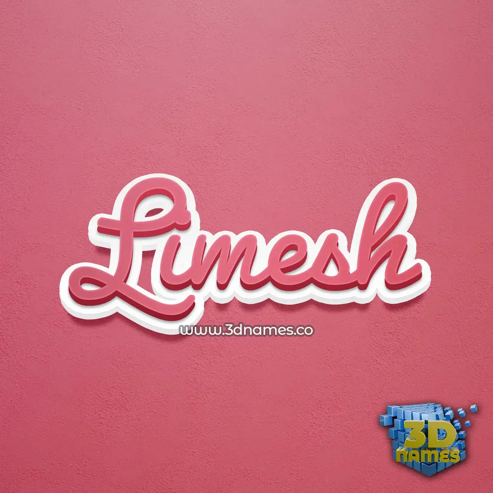 limesh in Red Scribble style - 3D name wallpaper