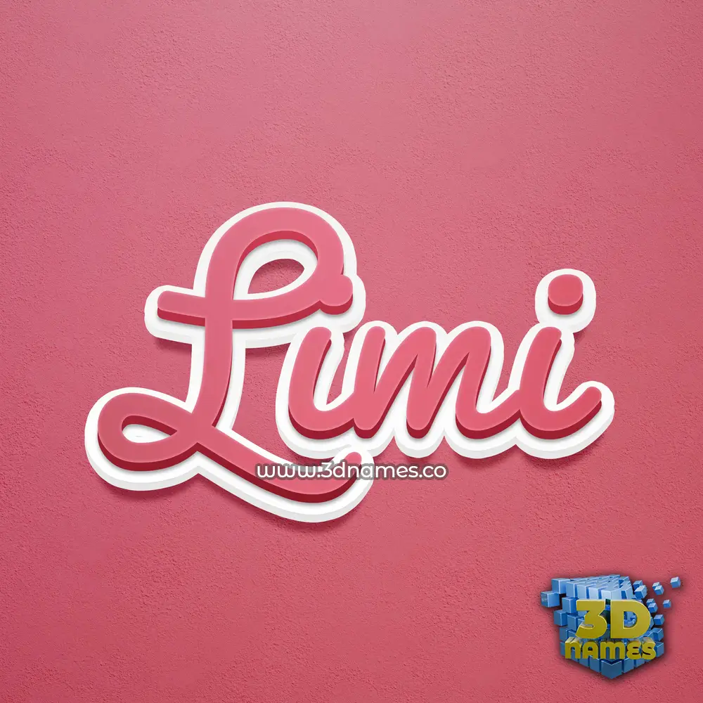 limi in Red Scribble style - 3D name wallpaper