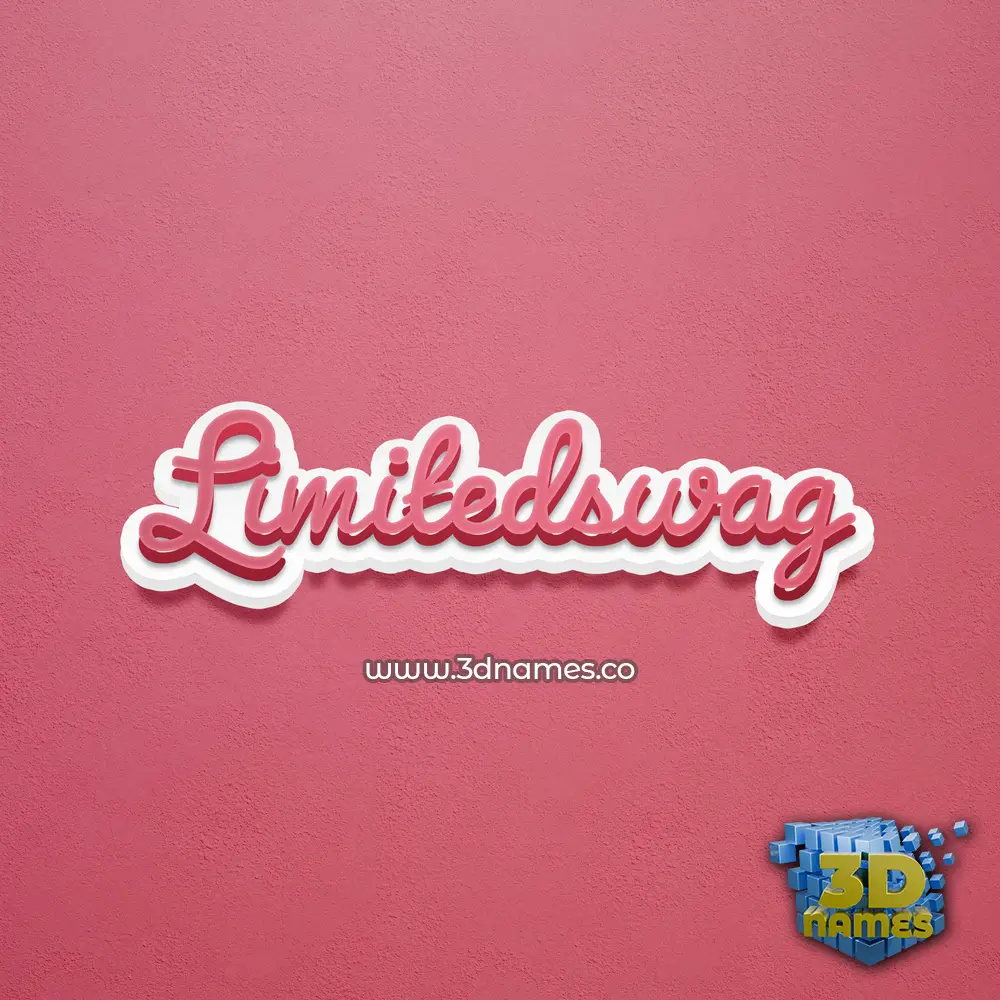 limitedswag in Red Scribble style - 3D name wallpaper
