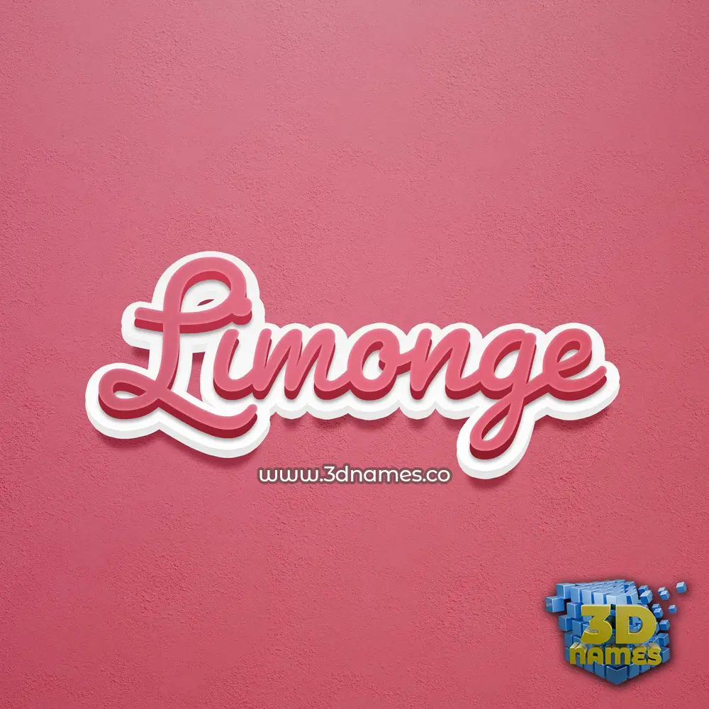 limonge in Red Scribble style - 3D name wallpaper