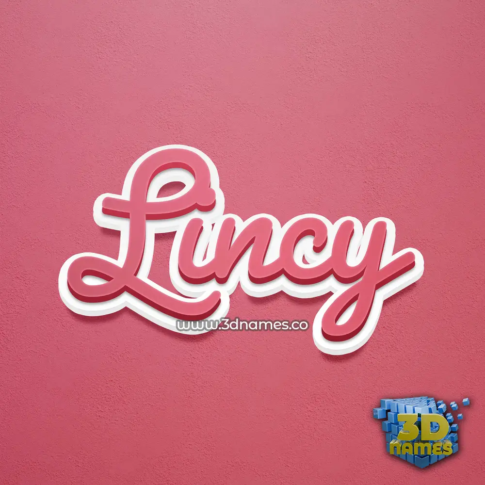 lincy in Red Scribble style - 3D name wallpaper